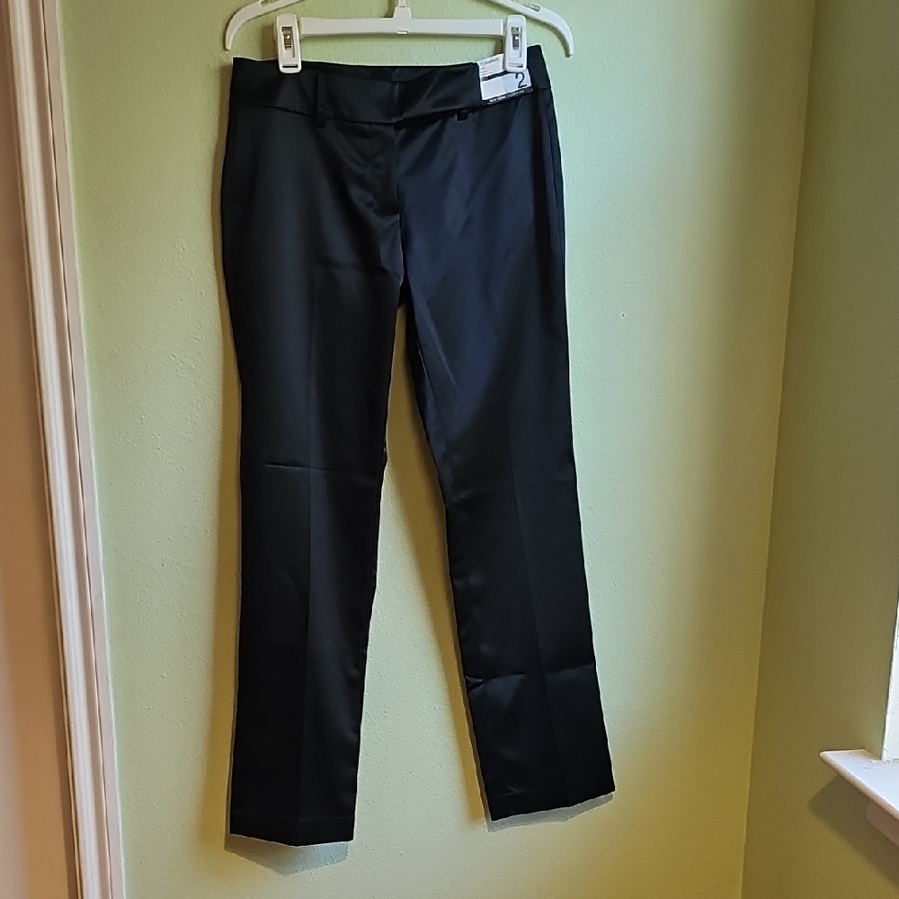 New York & Company Black Slim, Straight Leg Pants, 2